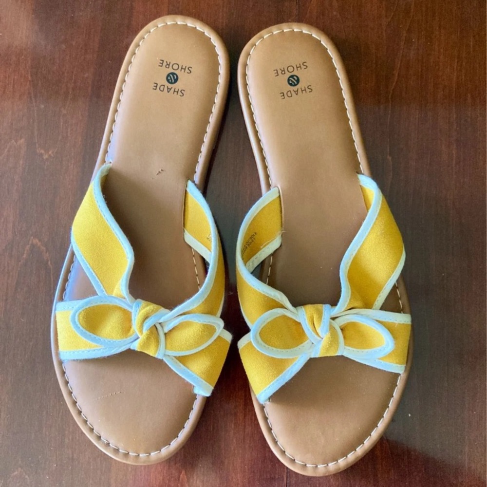 Yellow Lorelei Crossband Bow Sandal